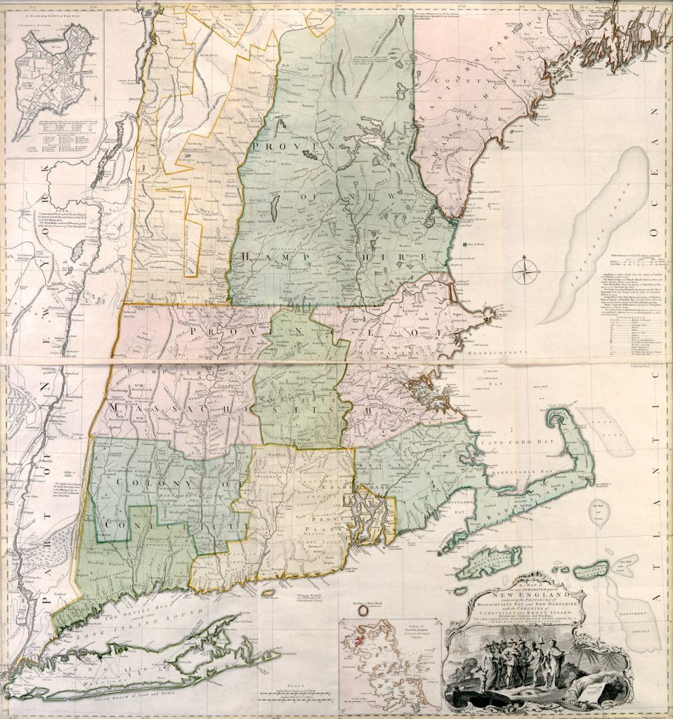 map of New England